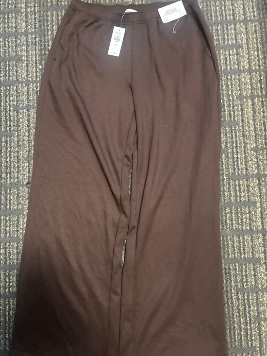 Bluenotes Pants - Bluenotes Women's Wide-Leg Knit Track Pants in Brown